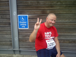 Calvin Payne after the Sheffield Half Marathon
