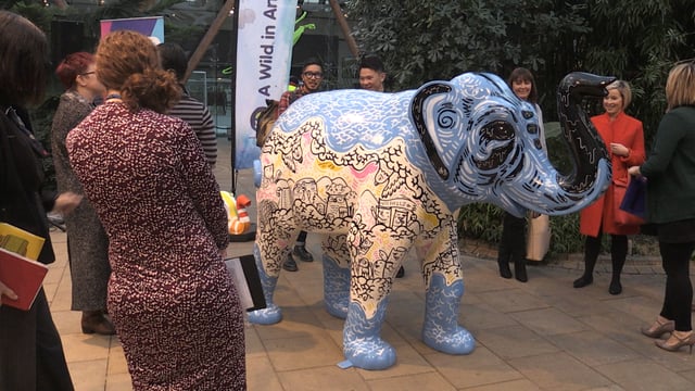 First elephant unveiled for Herd of Sheffield