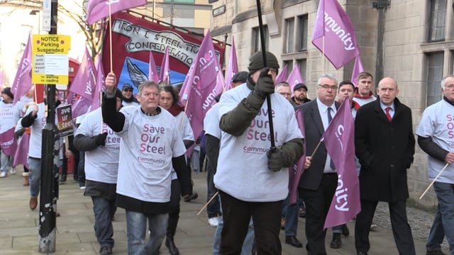 Hundreds join ‘Save Our Steel’ rally in Sheffield