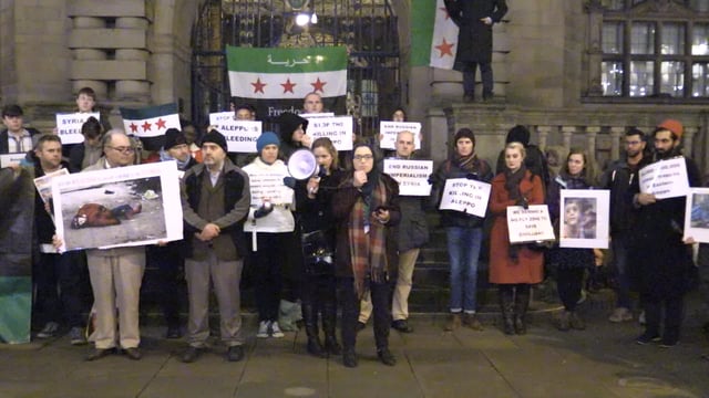 Vigil held as Sheffield stands in solidarity with the people of Aleppo