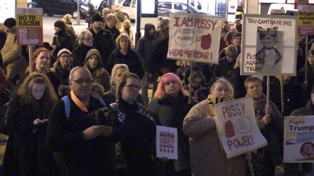 Sheffield protests against Trump inauguration