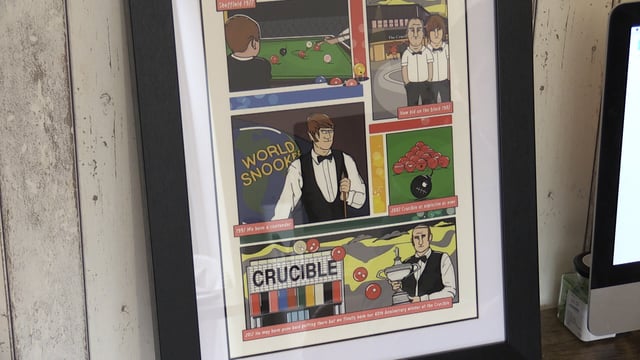 Artwork marks 40 years of snooker in Sheffield