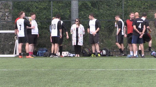 Cancer patients in charity football tournament