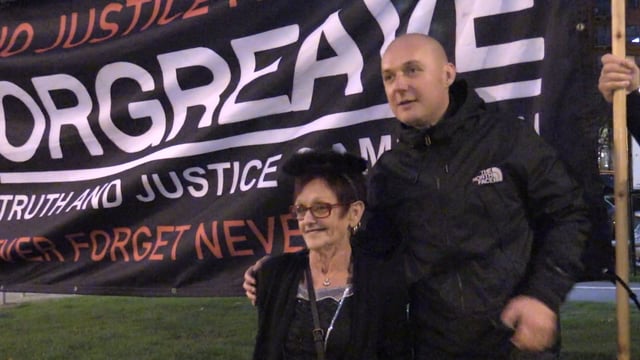 Orgreave justice campaigners in Devonshire Green protest