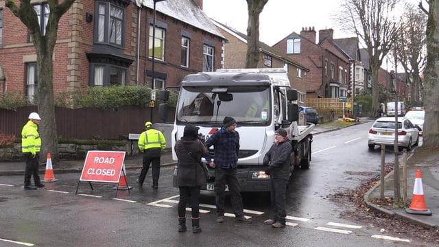 Tree campaigner protests car towing