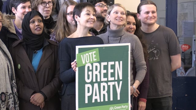 Caroline Lucas joins Green Party campaign day