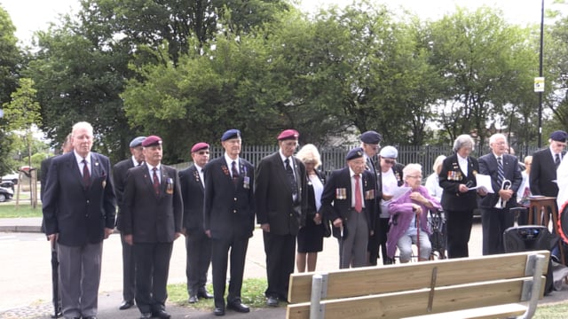 Memorial bench unveiled for war victims
