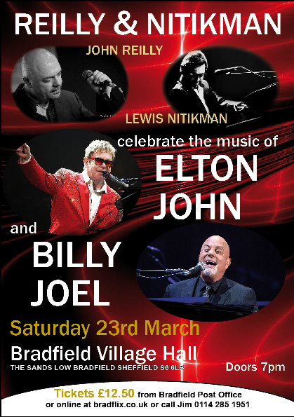 Reilly & Nitikman Celebrate the Music of Elton John & Billy Joel at Bradfield Village Hall