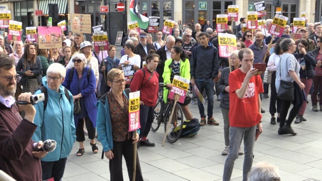 Sheffielders protest Trump visit