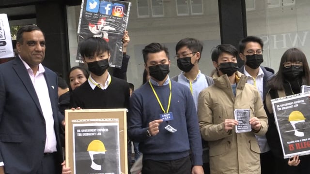 Sheffield rally backs Hong Kong pro-democracy campaigners